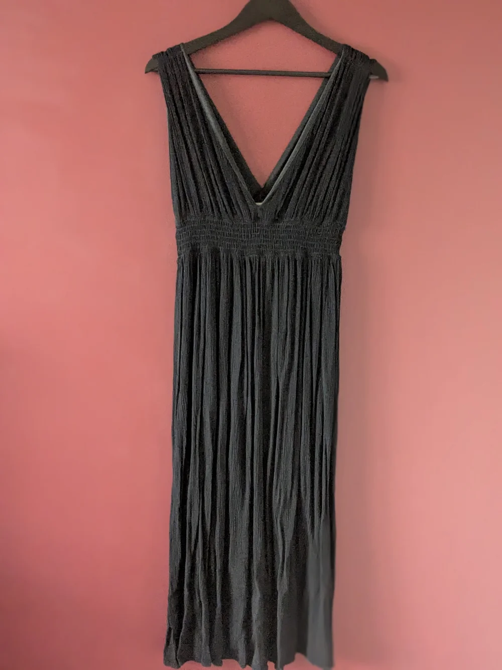 Sleeveless Black V-Neck Maxi Dress - Picture 5 of 7